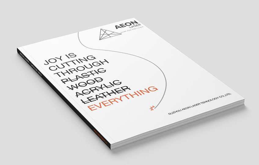cover of the 2019 product catalog for Aeon Laser