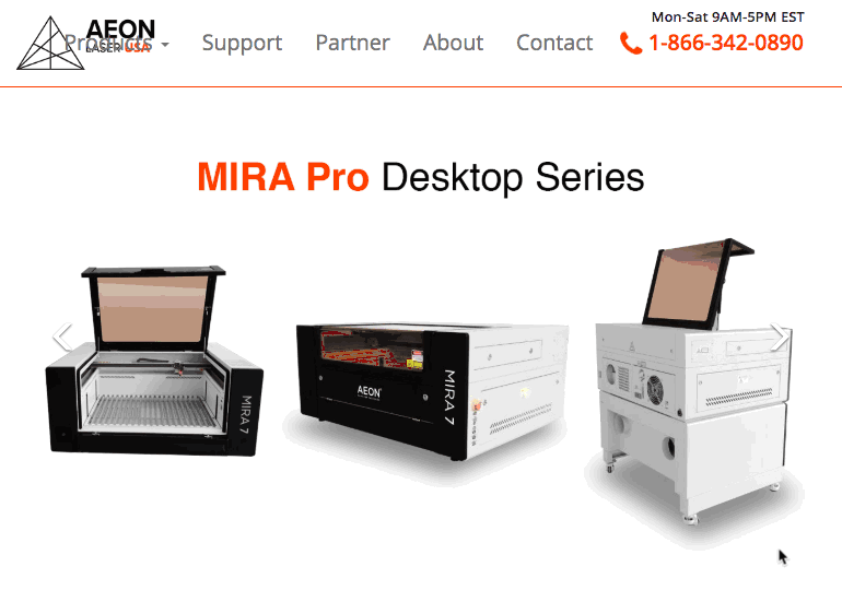 landing page for aeon laser usa