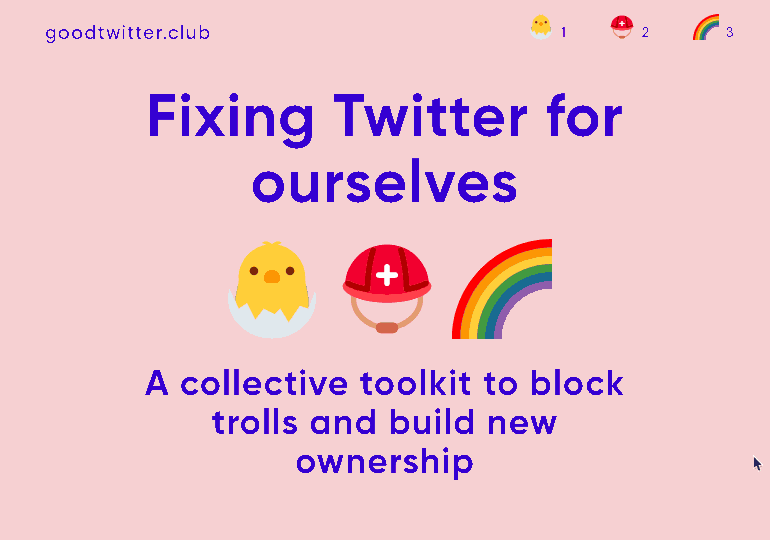 landing page for good twitter dot club